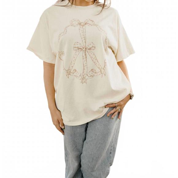 NEW LIVYLU ditsy floral thrifted graphic tee in off white - Picture 2 of 4